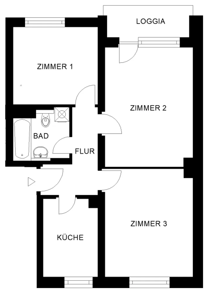 3 Zimmer Wohnung mit 64 m² in Nürnberg – Bild 2