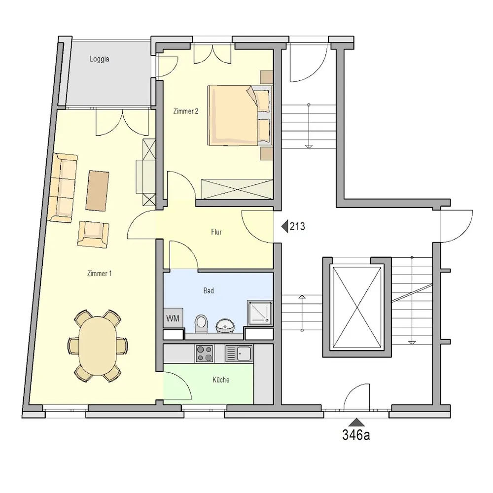 6 Zimmer Wohnung mit 67 m² in Nürnberg – Bild 2