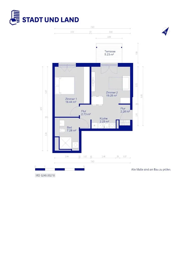 2 room apartment with 53 m² in Berlin – Photo 7