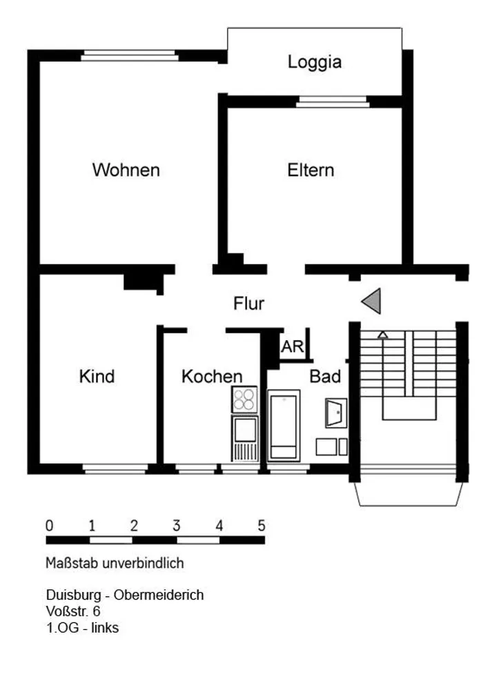 3 Zimmer Wohnung mit 65 m² in Duisburg – Bild 2