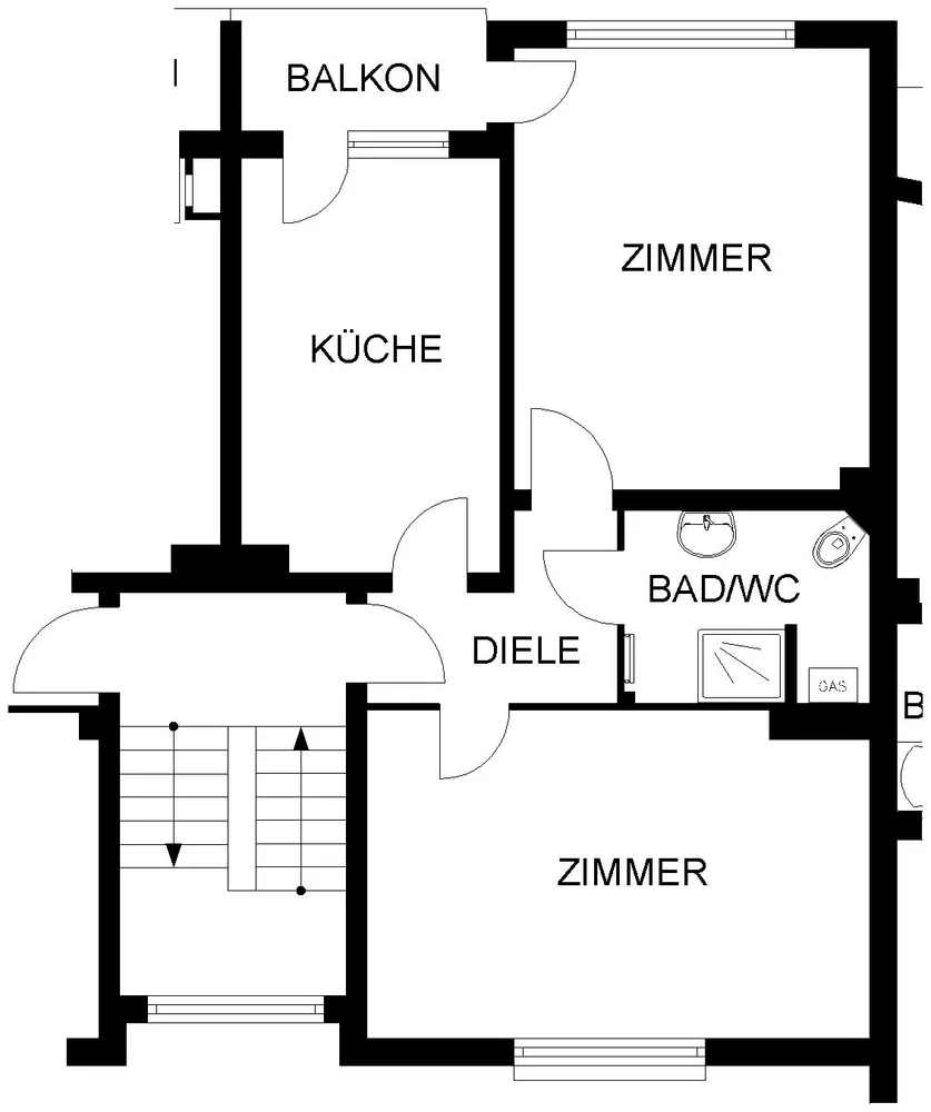 2 Zimmer Wohnung mit 60 m² in Hagen – Bild 2
