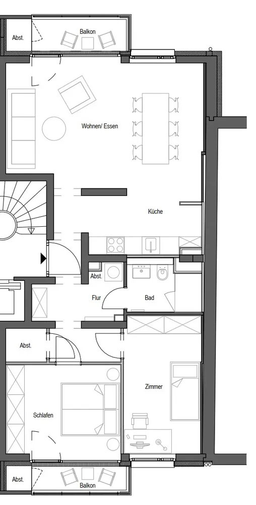 3 Zimmer Wohnung mit 81 m² in Düsseldorf – Bild 2