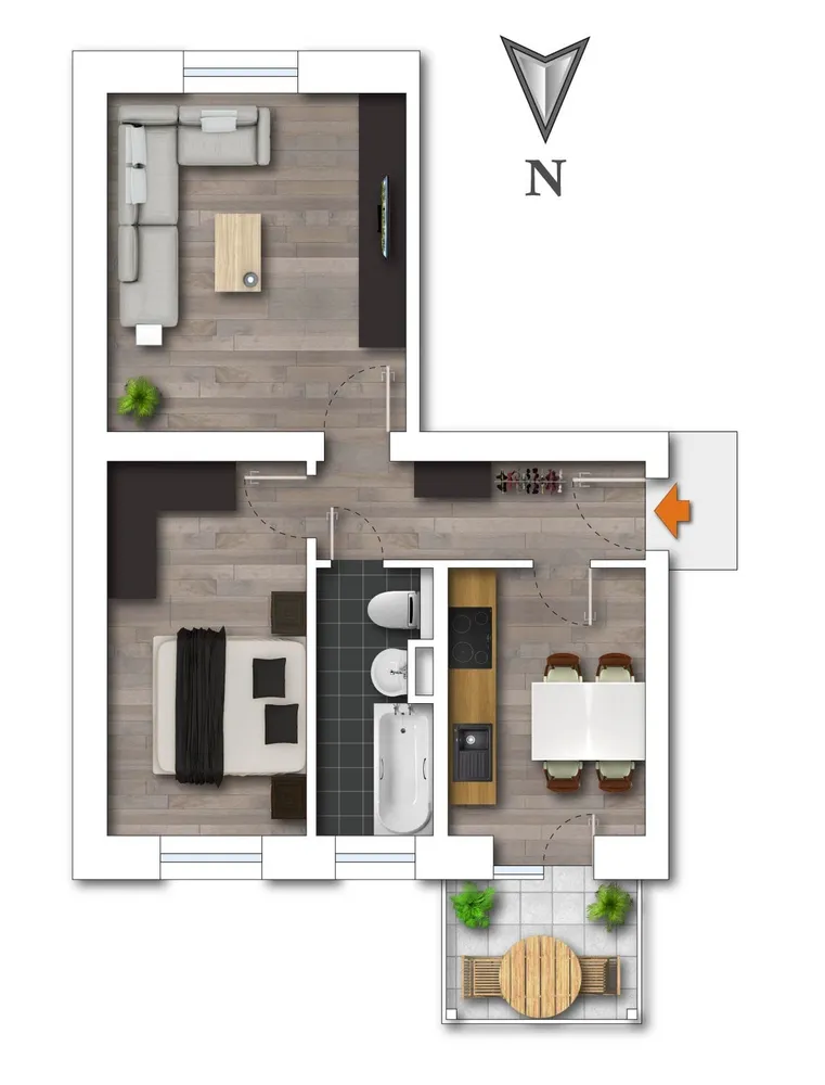 2 room apartment with 49 m² in Chemnitz – Photo 12