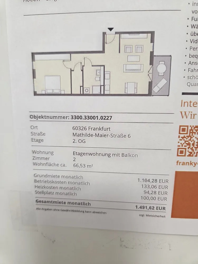 2 Zimmer Wohnung mit 67 m² in Frankfurt am Main – Bild 9