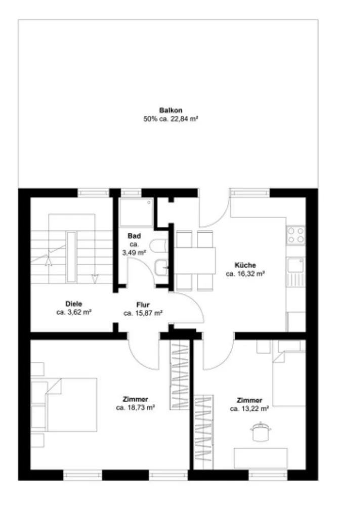 2 Zimmer Wohnung mit 75 m² in Osnabrück – Bild 8