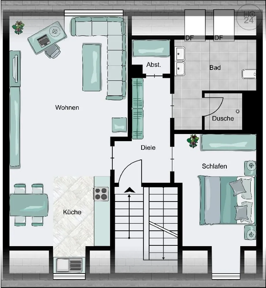 2 room apartment with 50 m² in Cologne – Photo 3