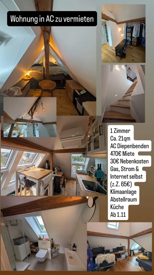 2 Zimmer Wohnung mit 21 m² in Aachen – Bild 1