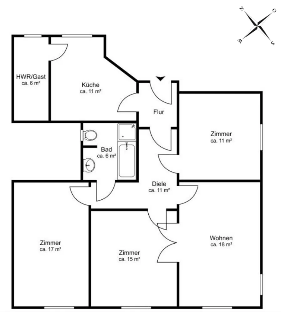 4 Zimmer Wohnung mit 95 m² in Hamburg – Bild 9