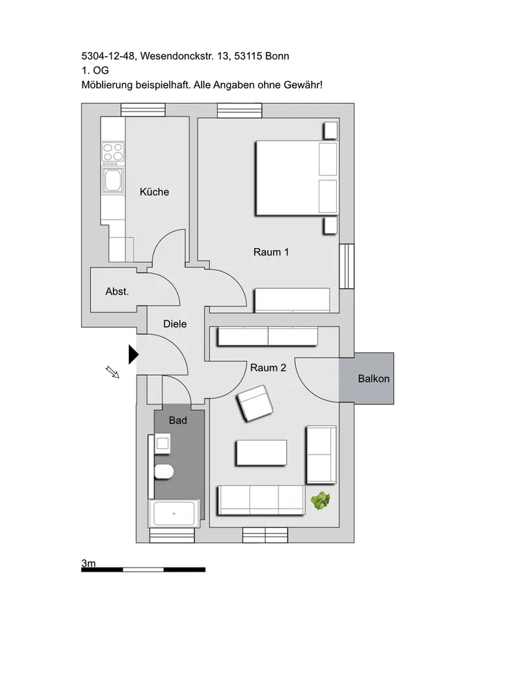 2 Zimmer Wohnung mit 48 m² in Bonn – Bild 6
