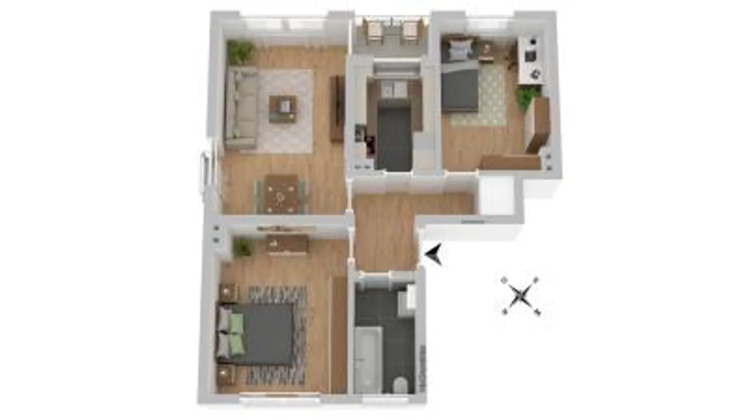 3 Zimmer Wohnung mit 68 m² in Hagen – Bild 1