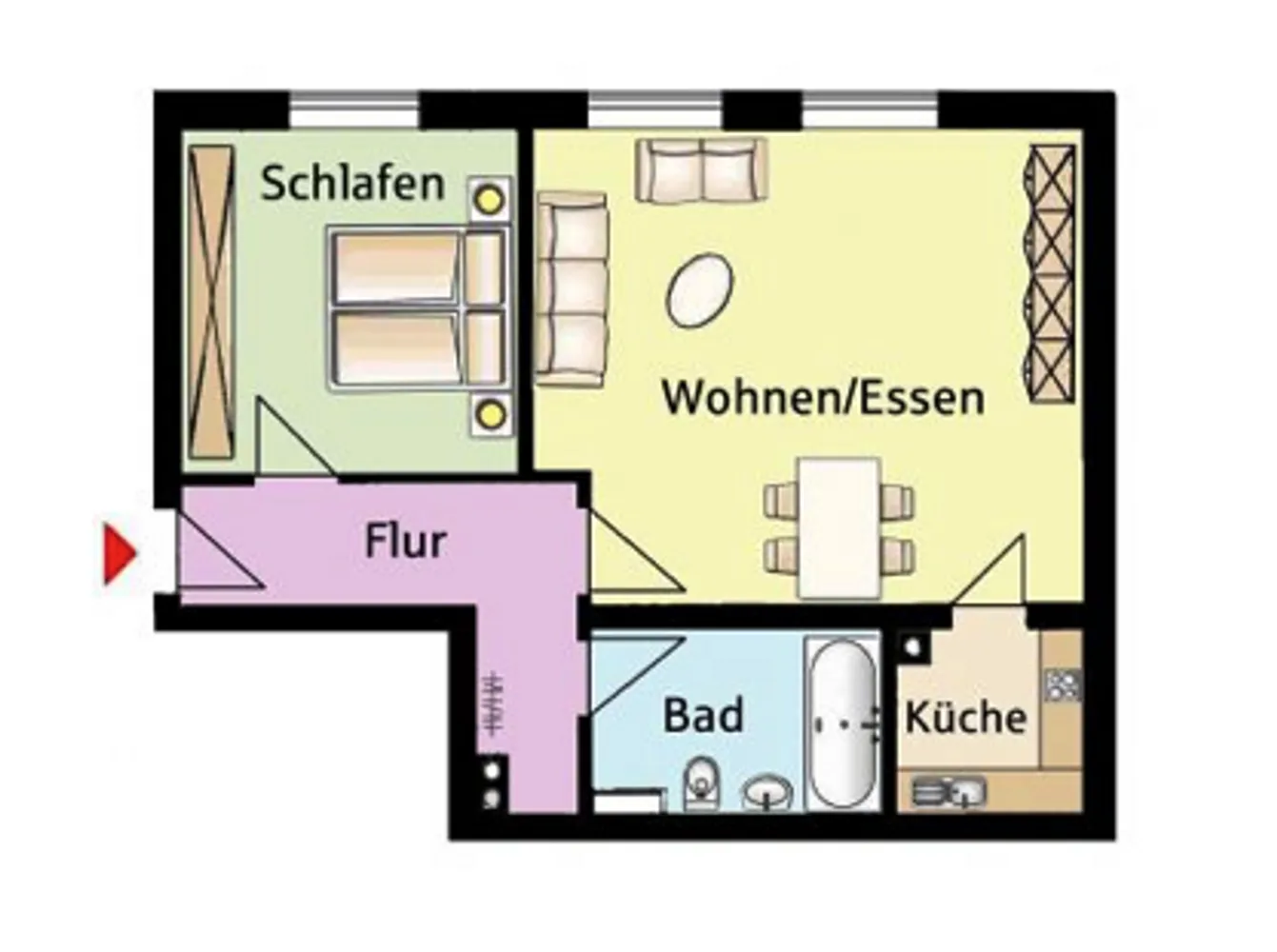 2 Zimmer Wohnung mit 55 m² in Ingolstadt – Bild 2