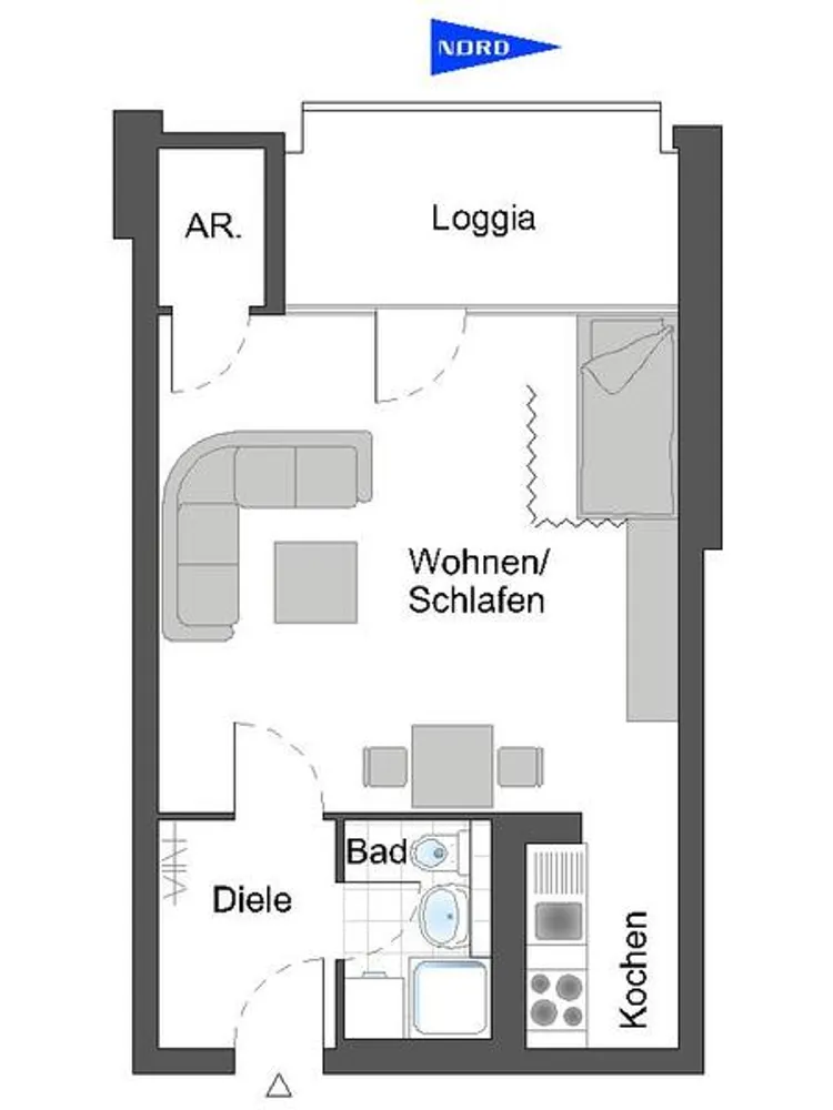 1 Zimmer Wohnung mit 41 m² in Erkrath – Bild 3