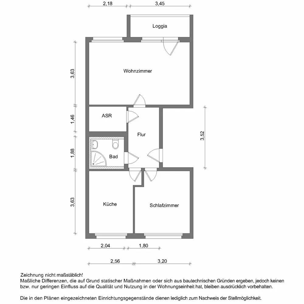2 Zimmer Wohnung mit 58 m² in Zwickau – Bild 4