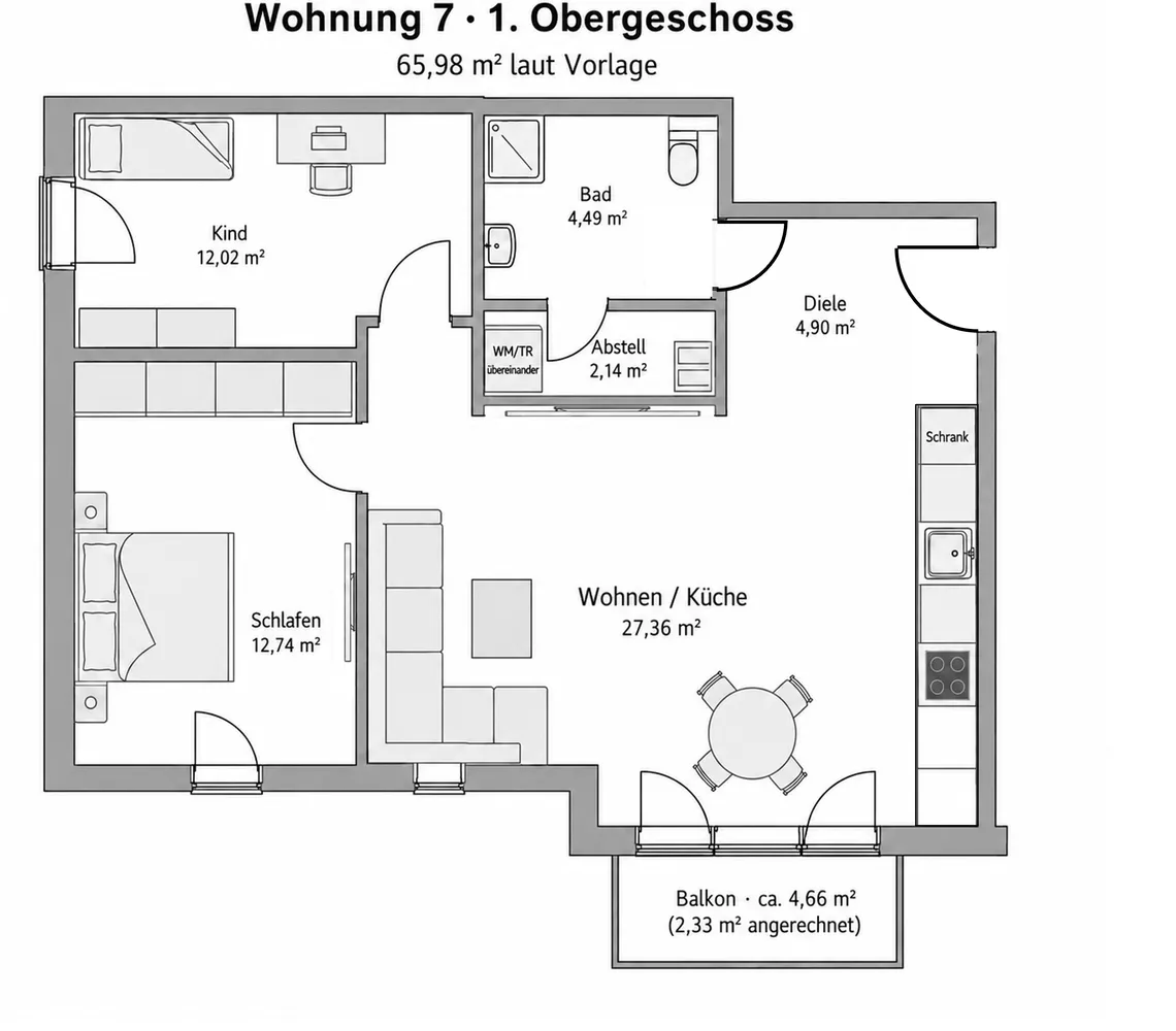 3 Zimmer Wohnung mit 66 m² in Paderborn – Bild 12