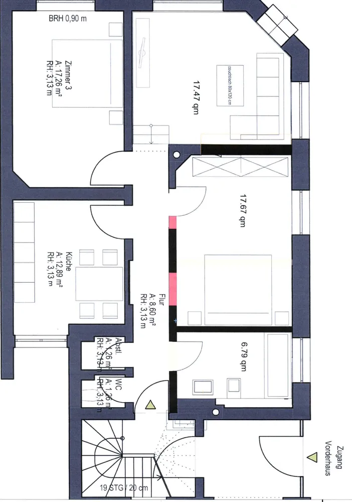 3 Zimmer Wohnung mit 85 m² in Wiesbaden – Bild 3