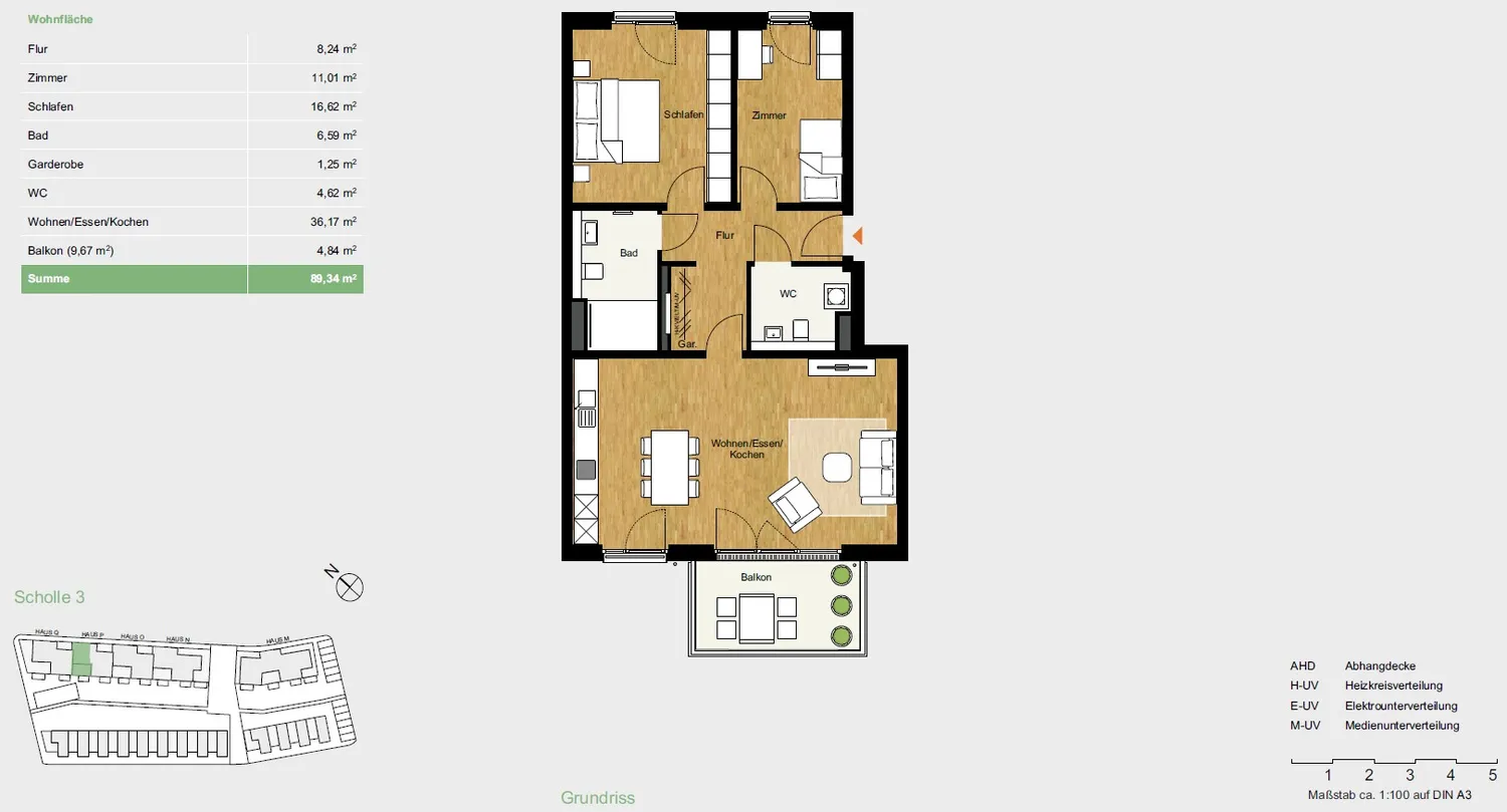 3 Zimmer Wohnung mit 89 m² in Düsseldorf – Bild 7