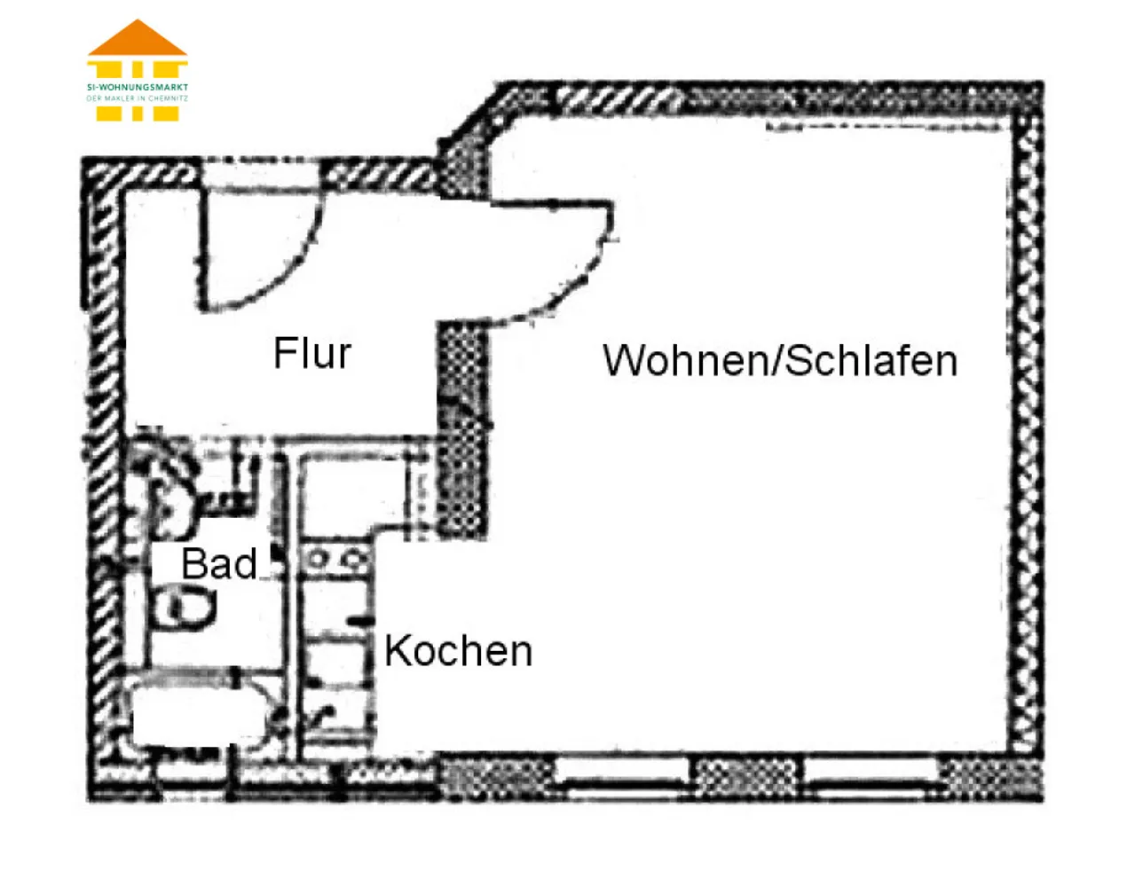 1 Zimmer Wohnung mit 36 m² in Chemnitz – Bild 5