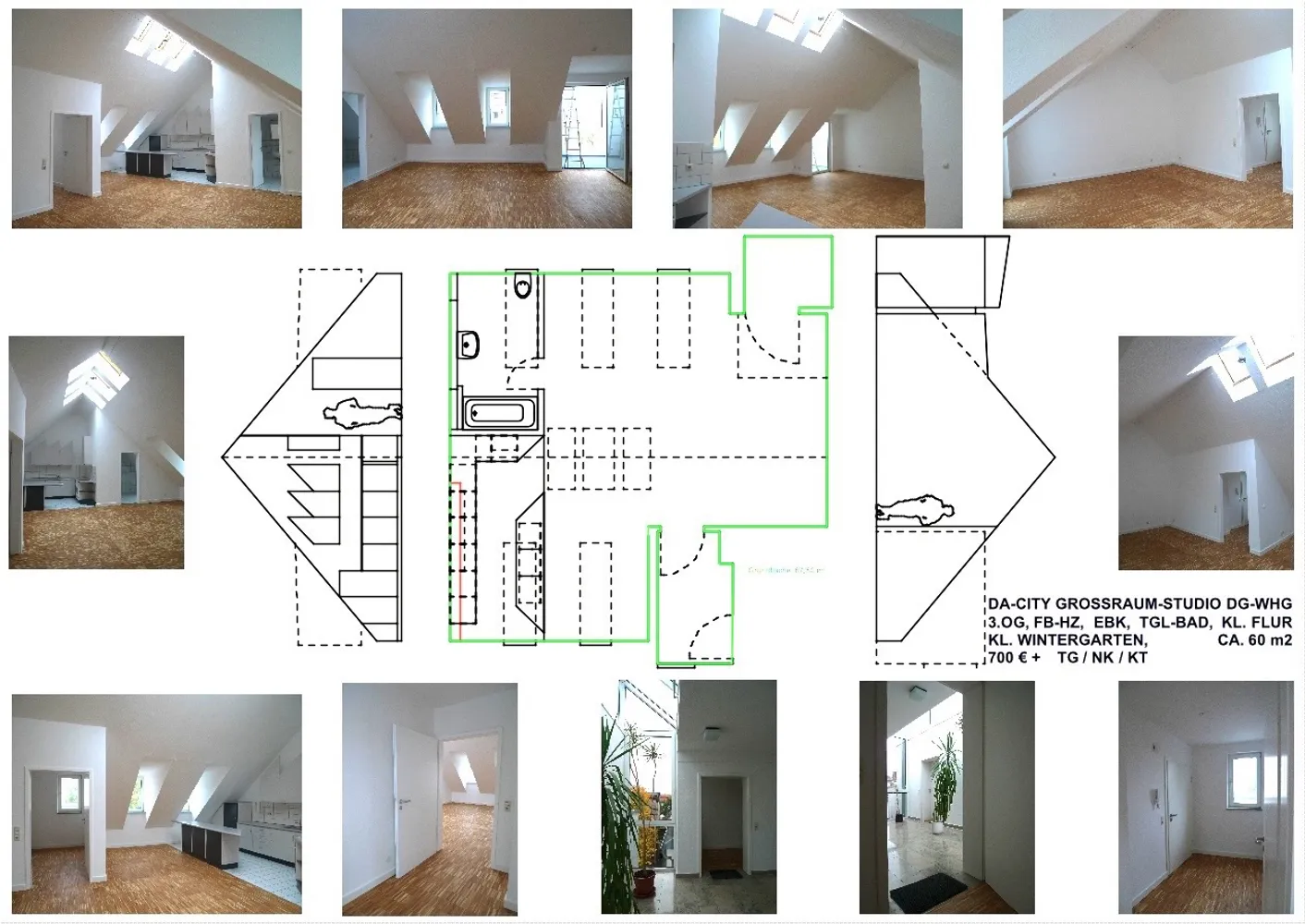1 Zimmer Wohnung mit 60 m² in Darmstadt – Bild 1