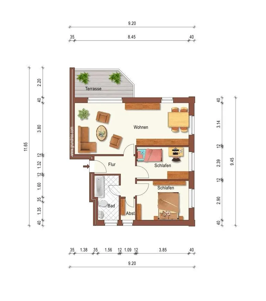 3 Zimmer Wohnung mit 80 m² in Norden – Bild 4