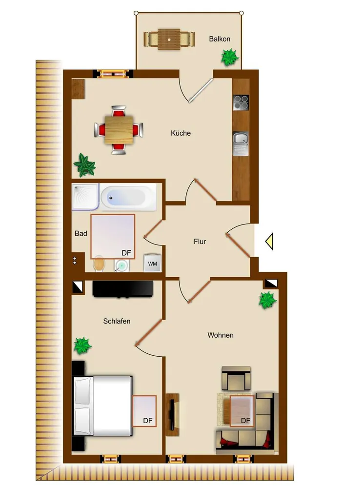 2 Zimmer Wohnung mit 54 m² in Leipzig – Bild 1
