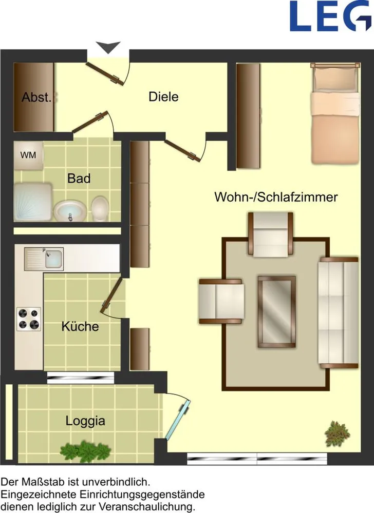 2 room apartment with 49 m² in Bielefeld – Photo 2