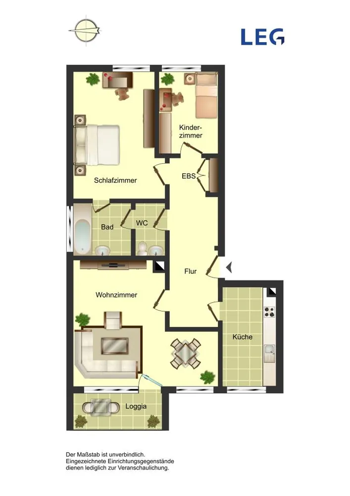 4 Zimmer Wohnung mit 66 m² in Unna – Bild 3