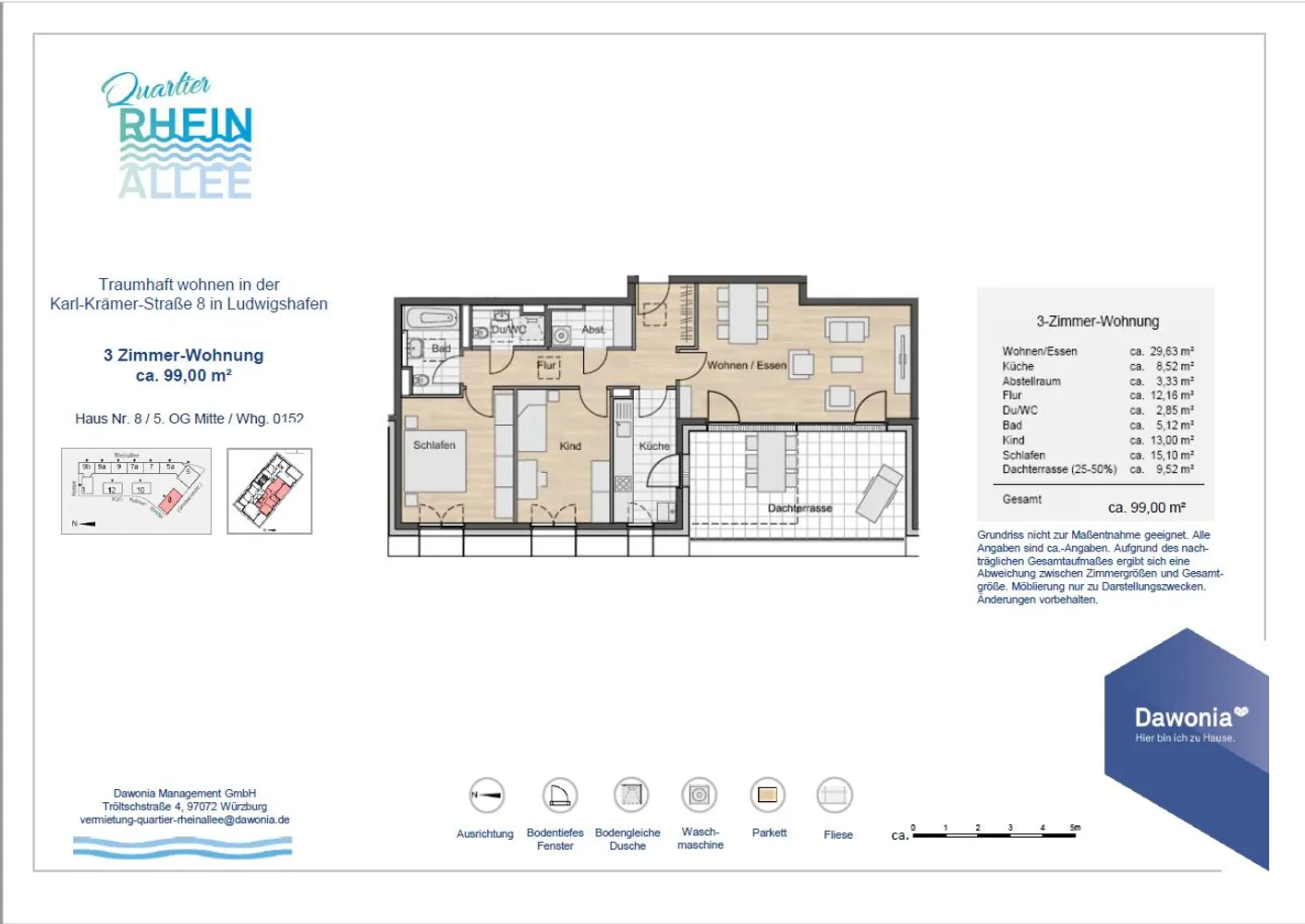 3 Zimmer Wohnung mit 99 m² in Ludwigshafen am Rhein – Bild 3