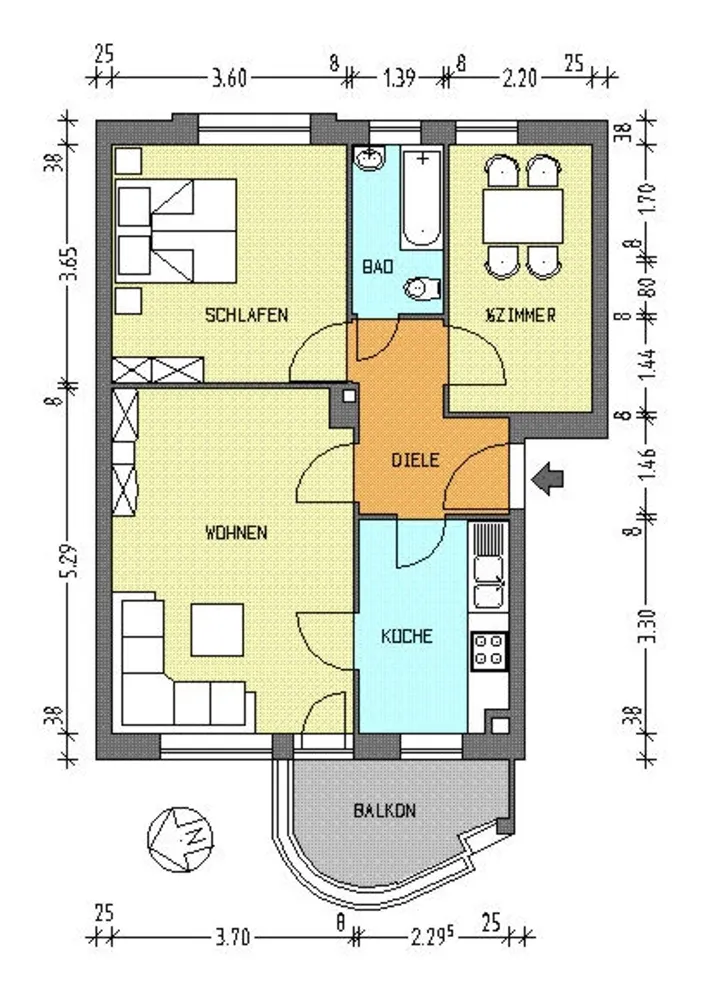 3 Zimmer Wohnung mit 58 m² in Berlin – Bild 3