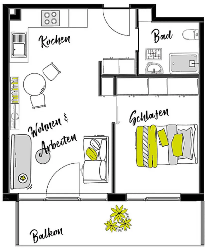 3 Zimmer Wohnung mit 40 m² in Heidelberg – Bild 6