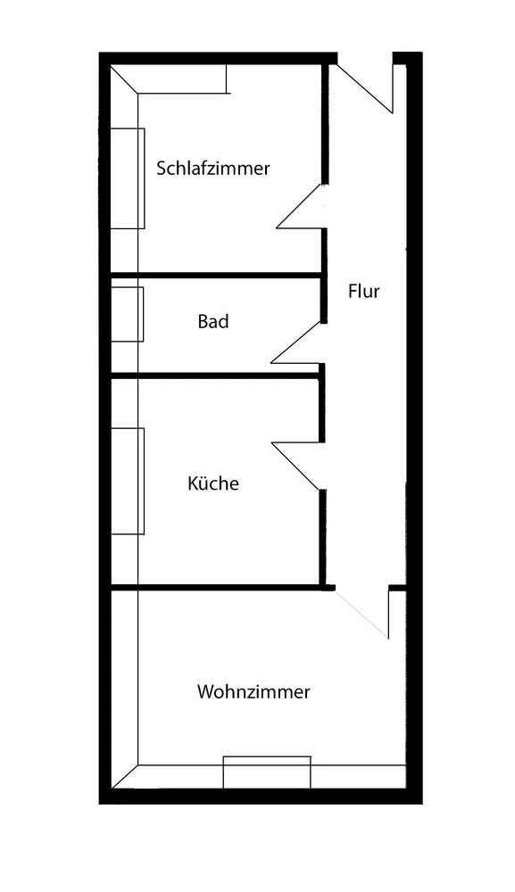 2 Zimmer Wohnung mit 45 m² in Bremen – Bild 2