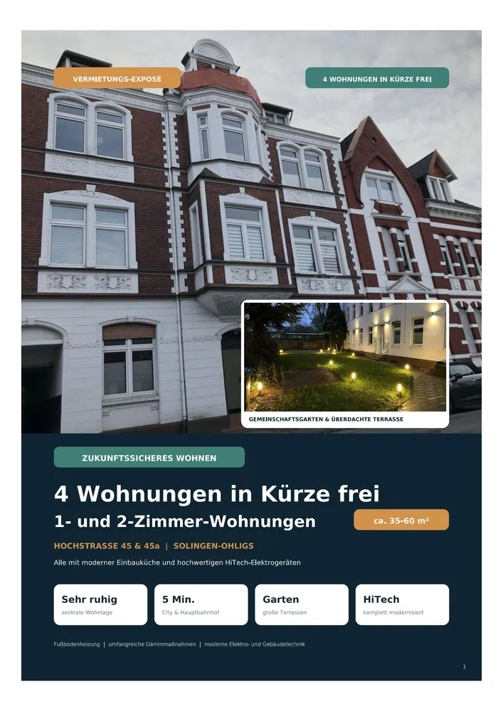 2 Zimmer Wohnung mit 45 m² in Solingen – Bild 1