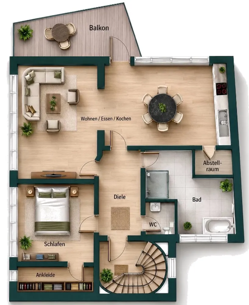 4 room apartment with 106 m² in Cologne – Photo 2