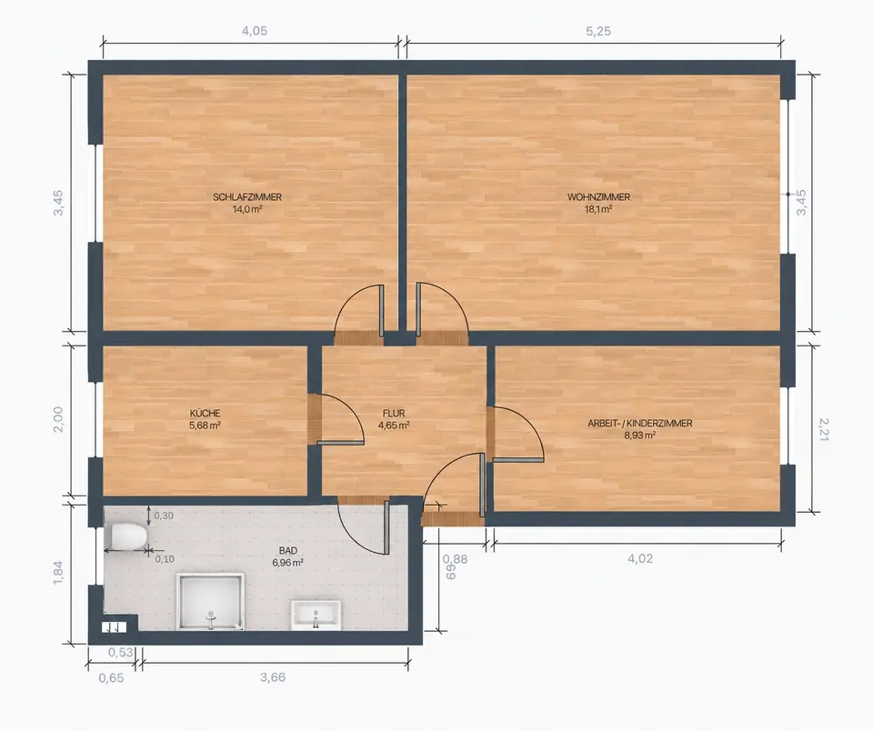 3 Zimmer Wohnung mit 59 m² in Senftenberg – Bild 5