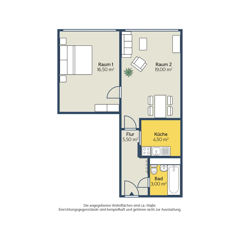 2 Zimmer Wohnung mit 48 m² in Leipzig – Bild 2