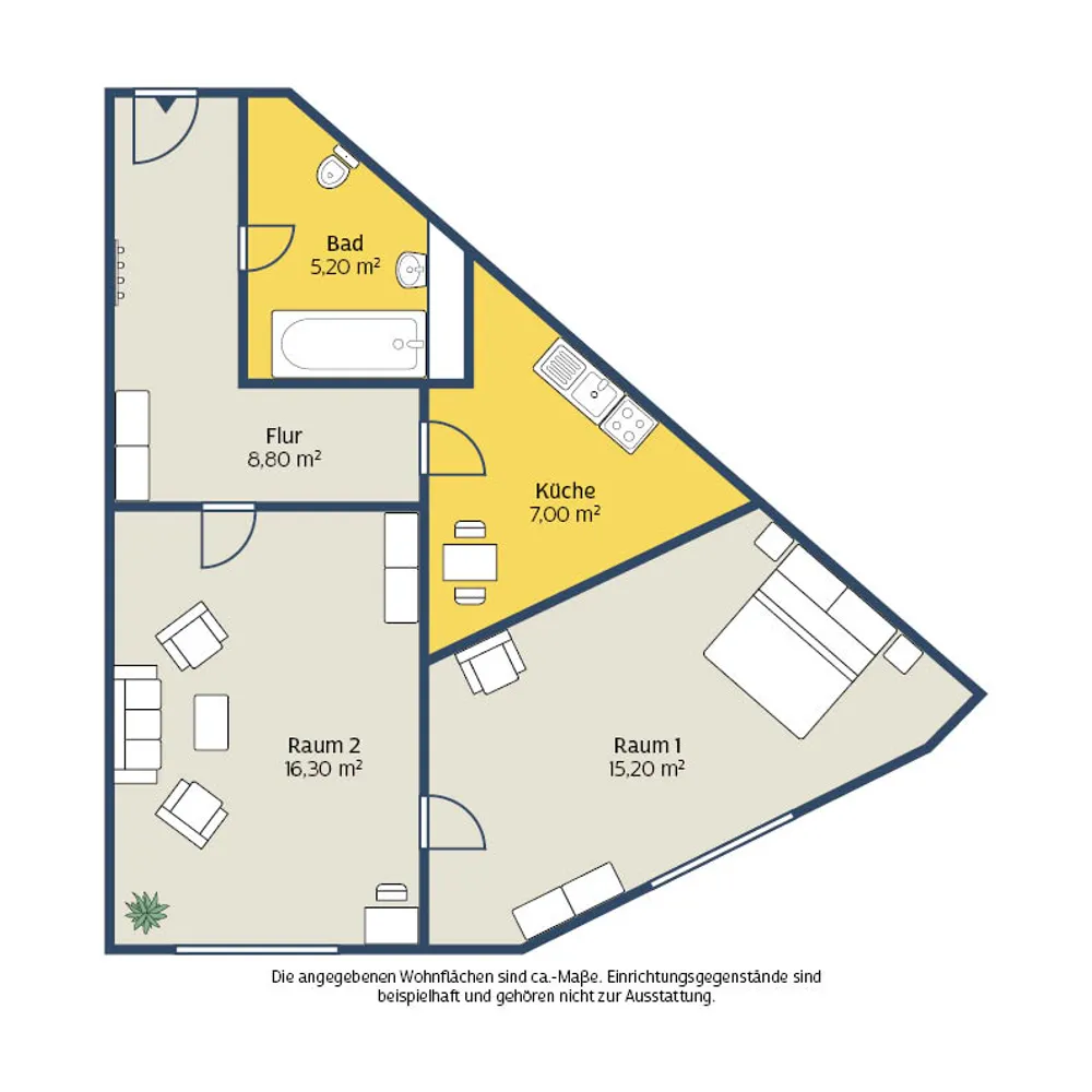 2 Zimmer Wohnung mit 52 m² in Leipzig – Bild 1