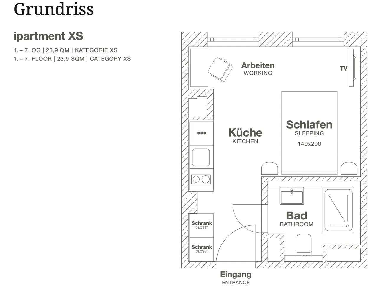 1 Zimmer Wohnung mit 22 m² in Frankfurt am Main – Bild 9