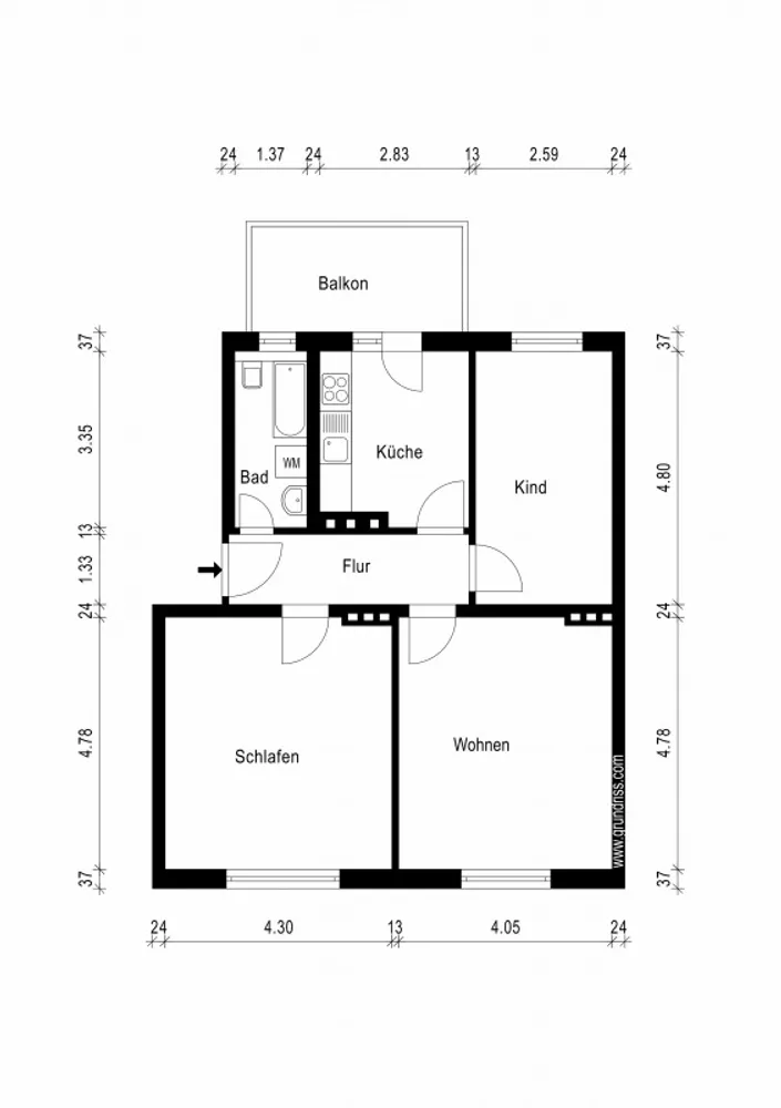 3 room apartment with 74 m² in Magdeburg – Photo 3