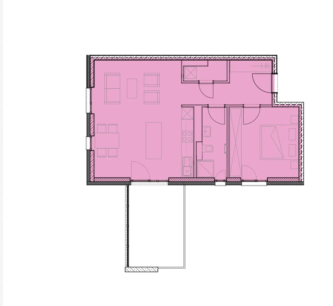 2 Zimmer Wohnung mit 65 m² in Darmstadt – Bild 2