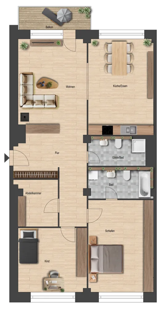 3 Zimmer Wohnung mit 142 m² in Leipzig – Bild 2