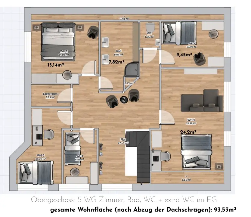 WG-Zimmer mit 24 m² in Meppen – Bild 3