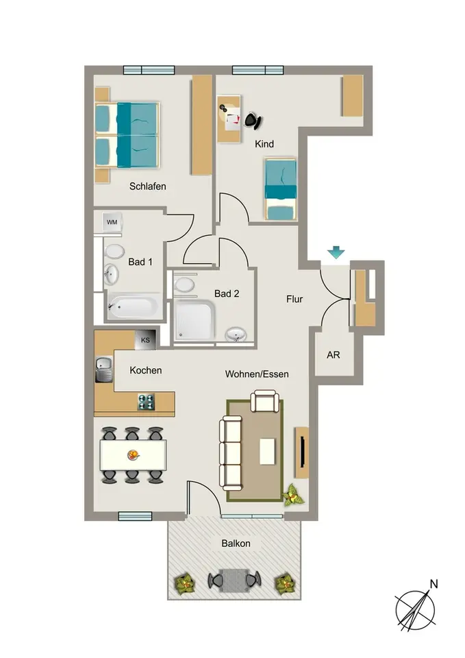 3 Zimmer Wohnung mit 93 m² in Bochum – Bild 5