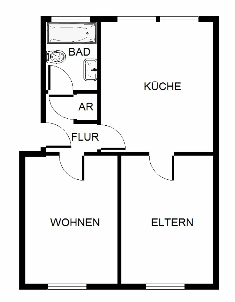 2 Zimmer Wohnung mit 61 m² in Essen – Bild 2