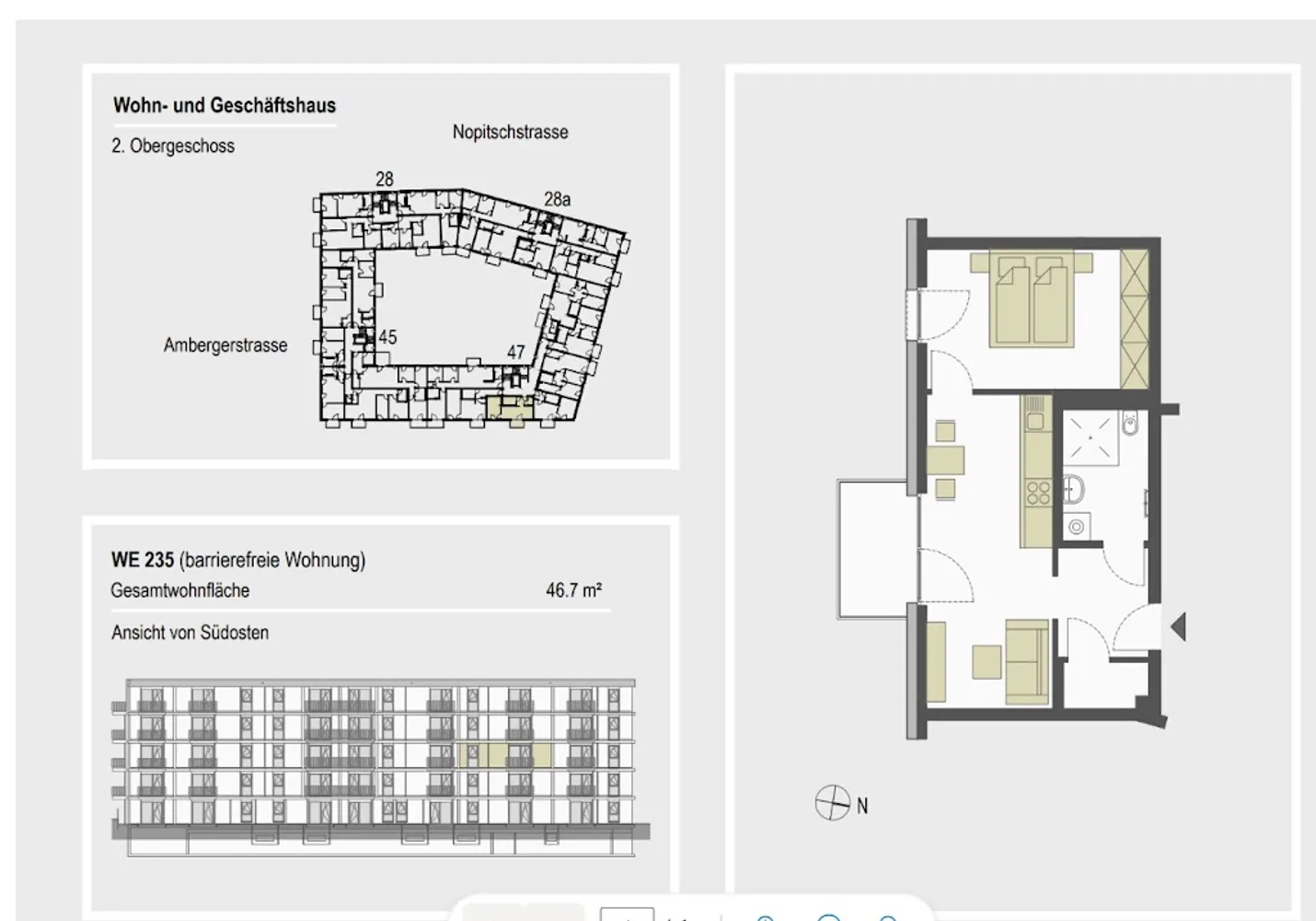 2 Zimmer Wohnung mit 46 m² in Nürnberg – Bild 6