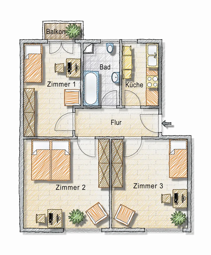 1 Zimmer Wohnung mit 22 m² in München – Bild 5