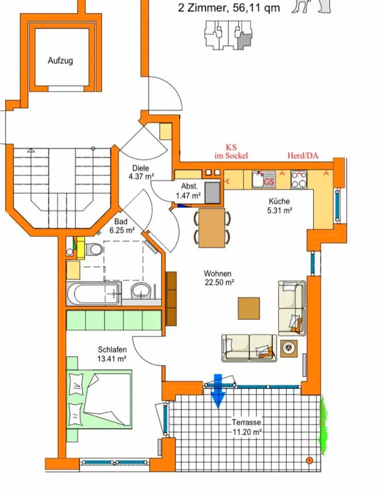 2 Zimmer Wohnung mit 560 m² in Regensburg – Bild 6