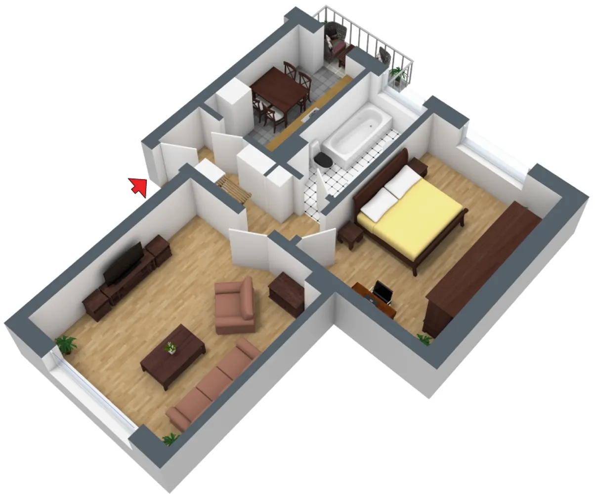 2 room apartment with 51 m² in Zeitz – Photo 5