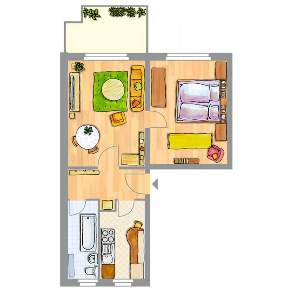 2 Zimmer Wohnung mit 49 m² in Wittenberg – Bild 4