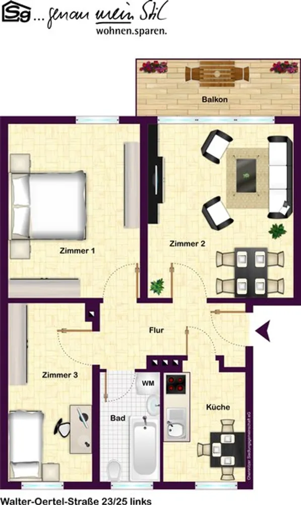 3 room apartment with 58 m² in Chemnitz – Photo 7