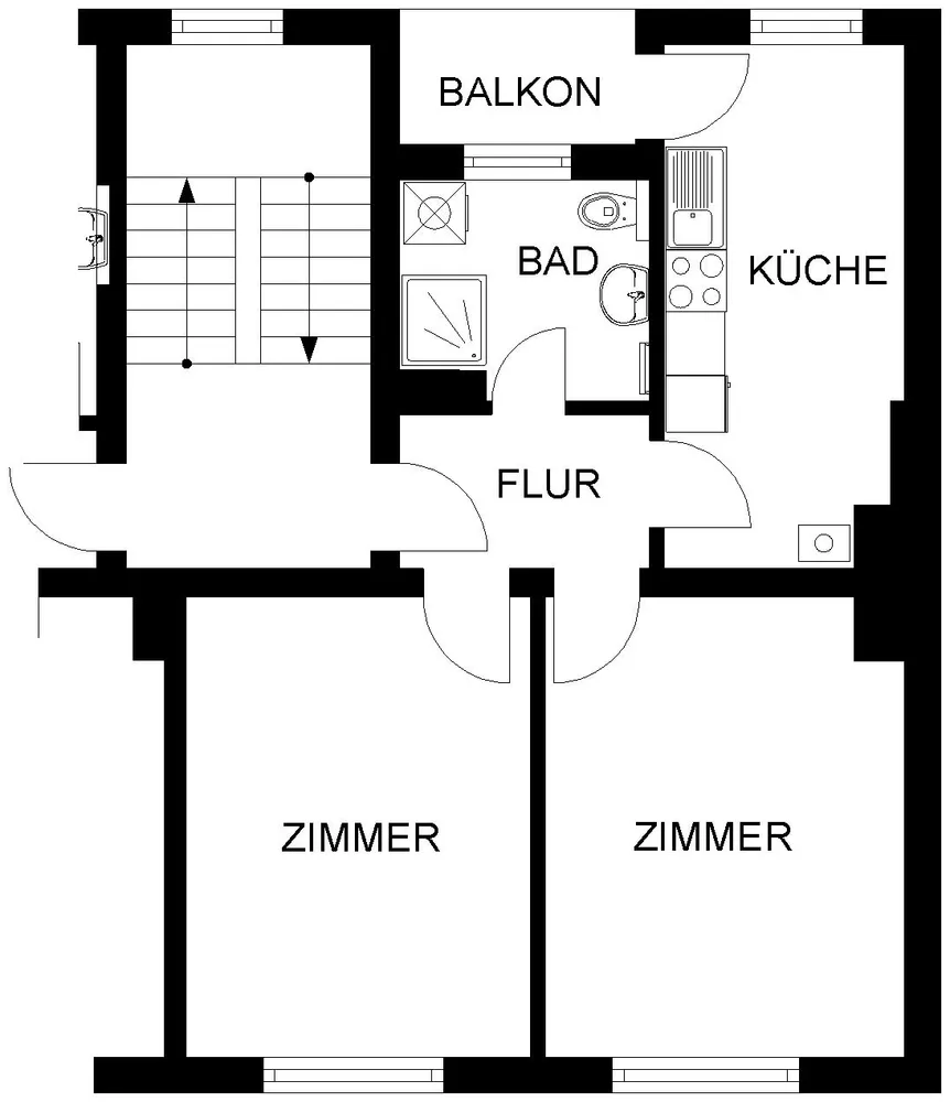 2 room apartment with 52 m² in Hagen – Photo 2