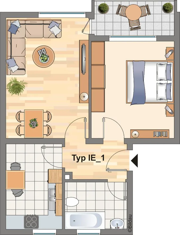 2 room apartment with 56 m² in Gelsenkirchen – Photo 3